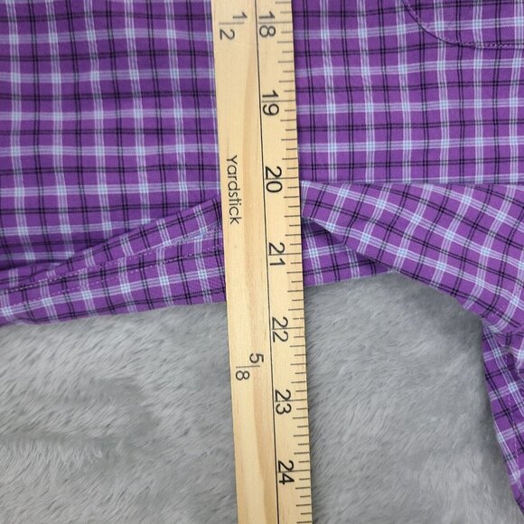 Ralph Lauren Classic Fit Purple Plaid Long Sleeve Button Down Shirt 16 34 - 35 - Picture 4 of 6